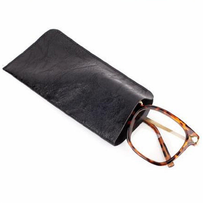 Glasses Bag Glasses Leather for Men Retro Level Cortex Old Flower Near-sighted Glasses Portable Protection Package