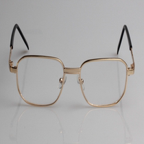 Glass transparent flat glasses for men and women metal frame wear-resistant lenses for middle-aged and elderly people