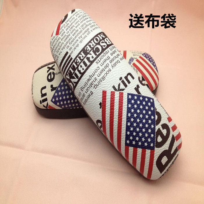 Foreign trade high-grade male and female students sheet frame retro frame national flag glasses case factory direct sales custom LOGO