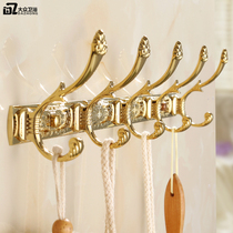 European clothes hook Wall hanger bathroom coat hook door rear wardrobe row hook gold clothes adhesive hook