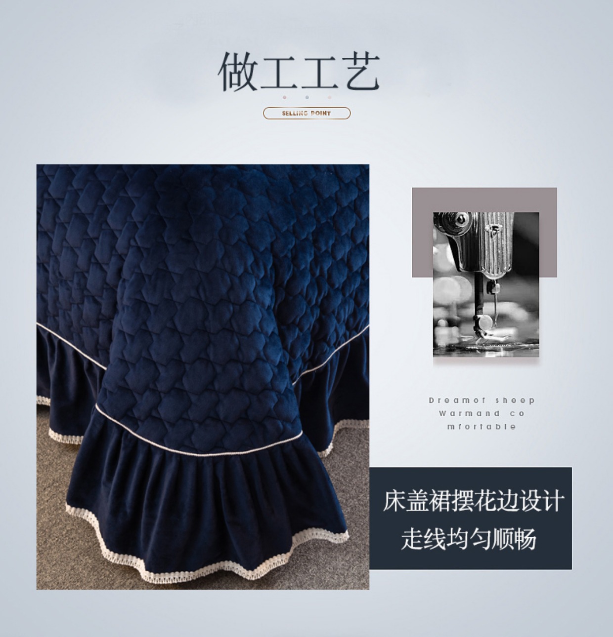 Shen Mu dệt Continental pha lê nhung giường bông bìa ba mảnh phù hợp với dày bộ giường bedspread bông cộng với tấm ấm nhung - Trải giường ra trải nệm