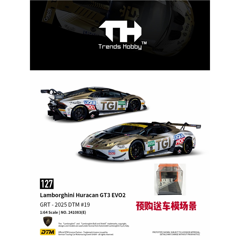 (Free Miniature Scene Included) Th Lamborghini Huracan Gt3 Evo2-Dtm 2025 No. 63