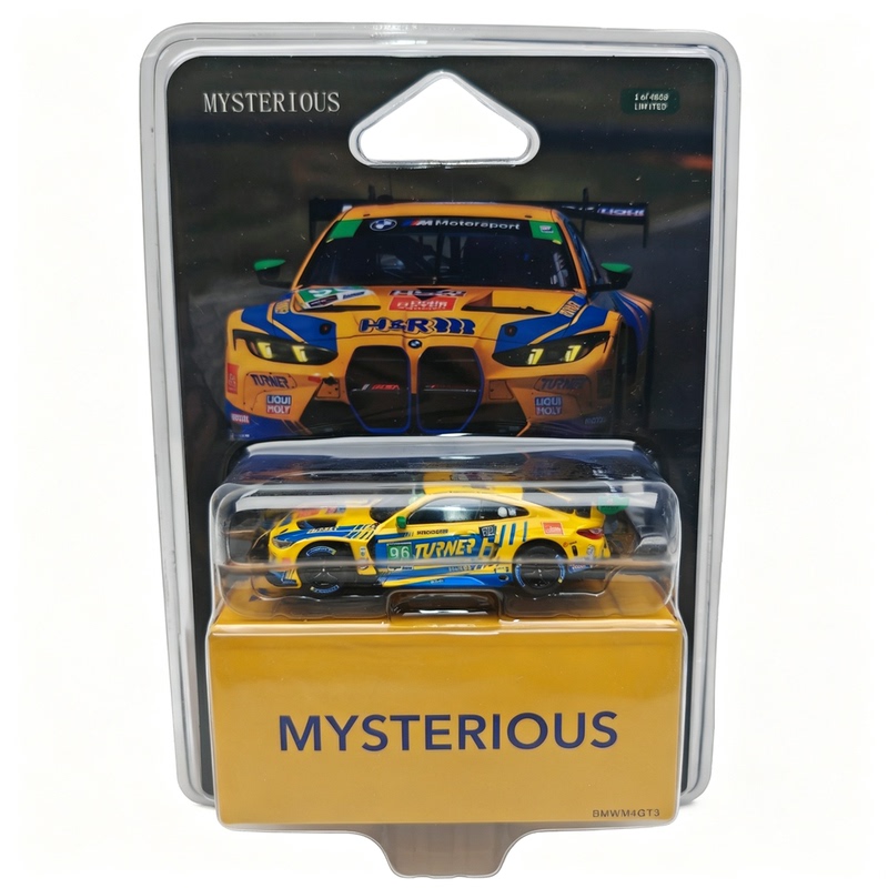 My 1:64 Bmw M4 Gt3 Yellow Racing Car Model with the Same Paint Job as in the F1 Movie, Liqui Moly Alloy Car Model
