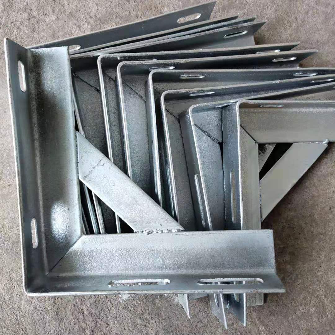 Hebei Handan Direct Sales Gas Piping Fixed Triangle Bracket L Type Right Angle Galvanized Angle Iron Angle Steel Bracket