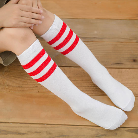 Children's stockings summer thin girls over the knee cotton mid-tube socks students half-legged baby high tube football socks