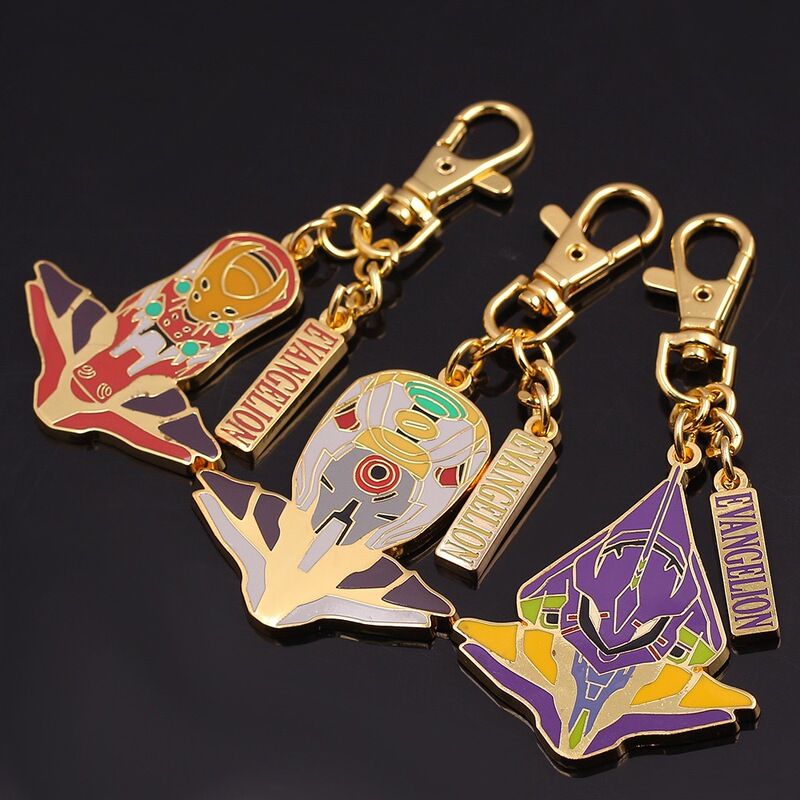 Eva Peripheral Unit-01 Pendant Metal Charm Backpack Accessory Nerv Neon Genesis Evangelion Keychain 2