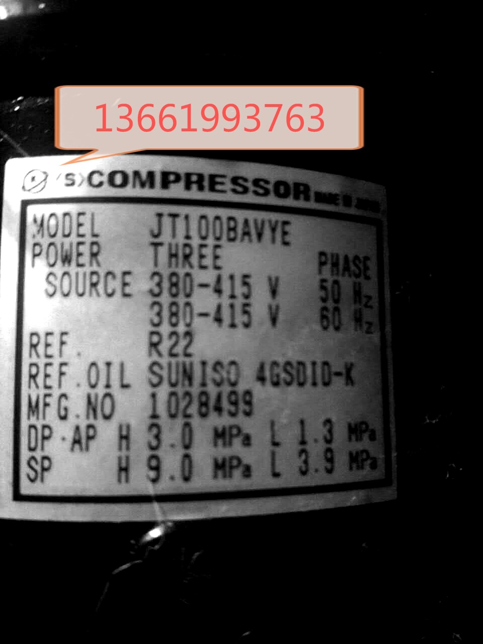 JT100BAVYE Daikin compressor Daikin air conditioning accessories