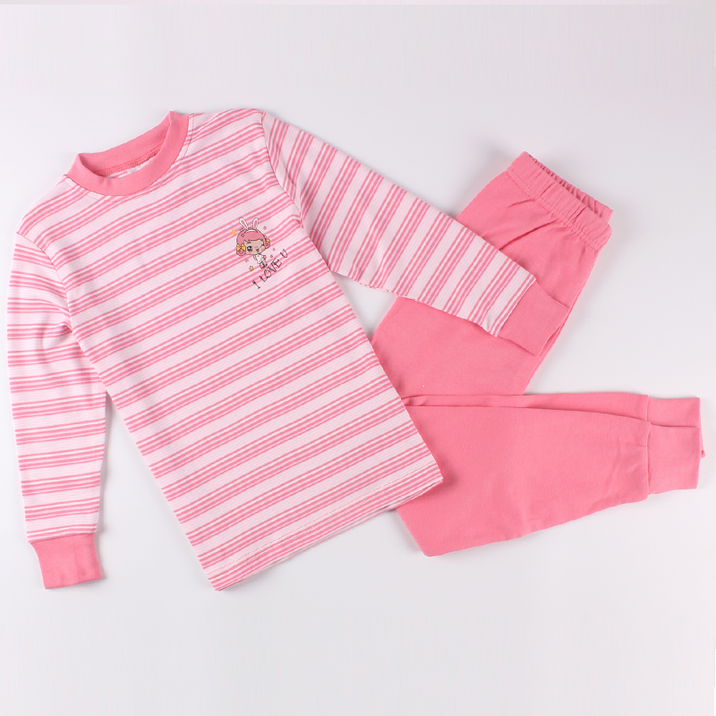 Đồ lót trẻ em vừa và nhỏ bộ cotton cô gái cotton áo len cotton mùa thu quần áo trẻ em phần mỏng đồ ngủ ấm cô gái shop quan ao tre em