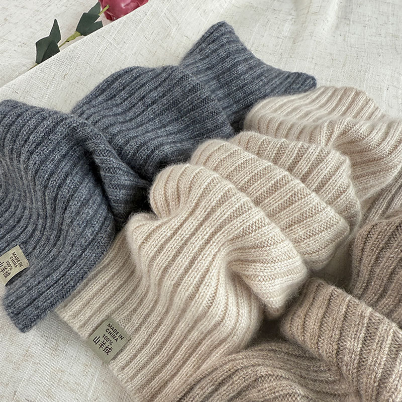 Chestnut Factory Store 100% Pure Cashmere Socks, Warm Over-The-Knee Long Socks, Knitted Slouch Socks, Calf and Ankle Protection