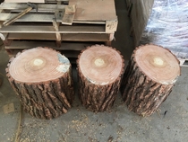 Pine log stool wooden pier coffee table stool base root carving pine wood pile tree Pier wedding ornaments