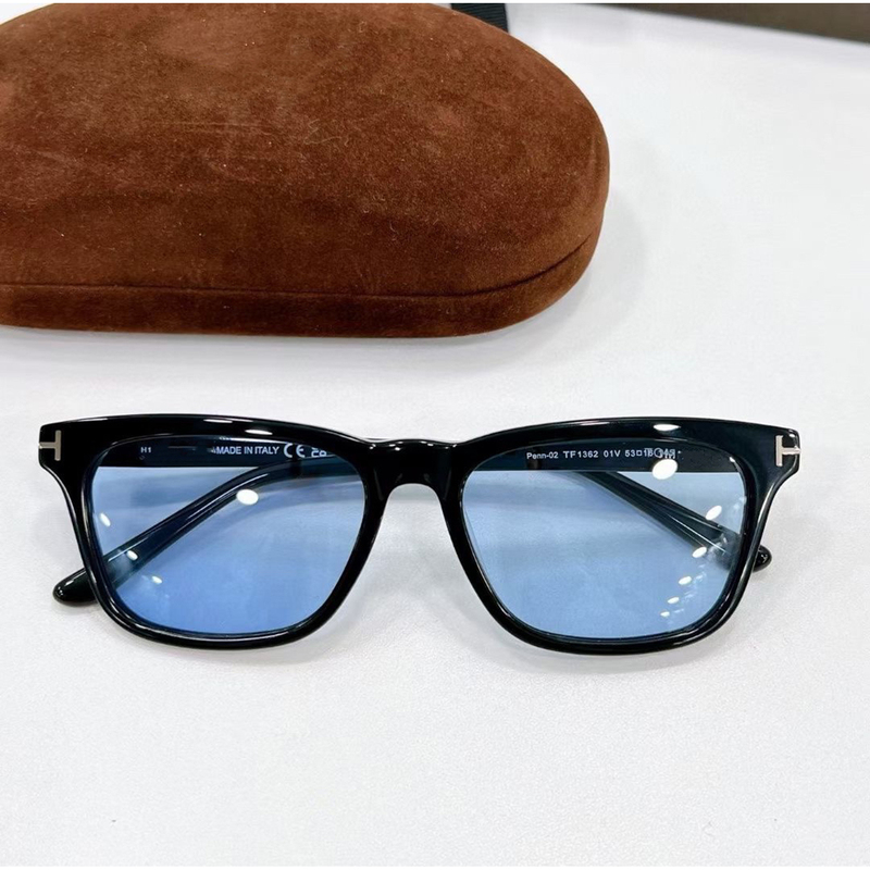 New Tf Chow Yun-Fat Mama Style Light Blue Sunglasses, Can Be Fitted with Prescription Lenses, Driving Uv Protection Sunglasses, Original Version