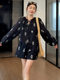 Large size women's embroidered sunscreen shirt and shorts two-piece set of new summer style slightly fat mm slimming match with a whole set