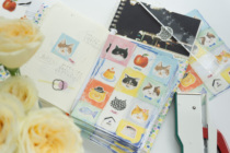 Chestnut cat stickers a6 cute Handbook salt original stationery stickers diy hipster