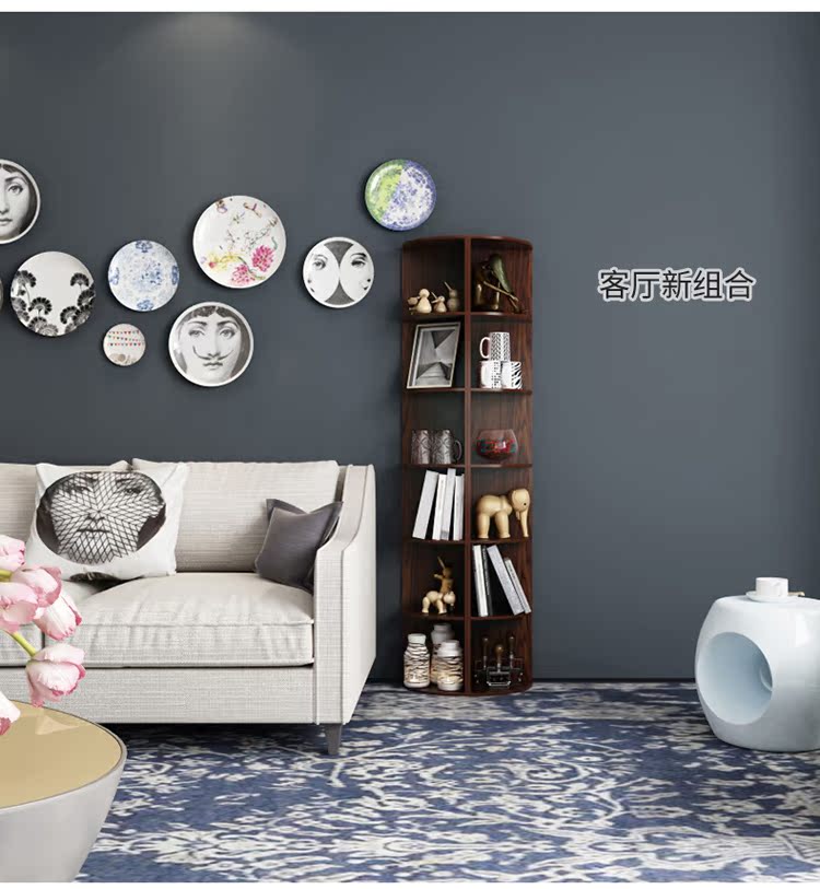 Tủ góc 6 lớp kết hợp tủ 11325 tỉnh Phúc Kiến lắp ráp Phúc Châu kinh tế đơn giản tủ góc tủ tủ nhựa giả gỗ