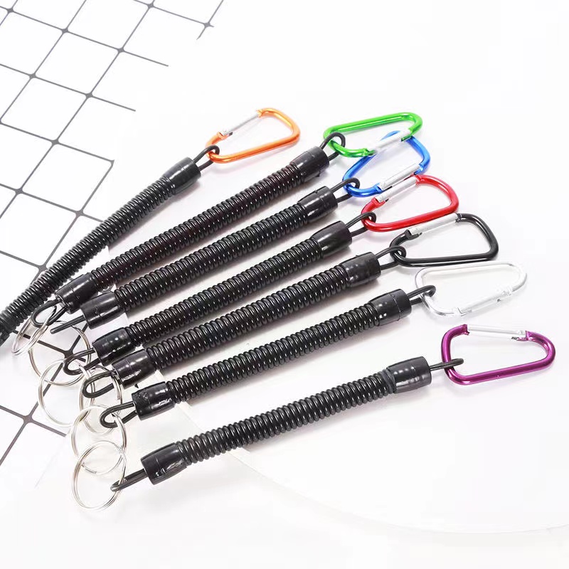 Fishing lost hand rope with den Yamaguchi outdoor road sub fishing gear accessories spring rope telescopic fishing fishing rod anti-lose rope 