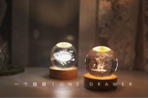 One drawer water crystal ball small night light hem Prince Rose Galactic whale 3d engraving birthday present