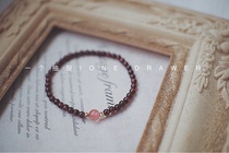 "A drawer" hand-made 14k gold bag strawberry crystal pomegranate crystal very fine bracelet female birthday gift 38