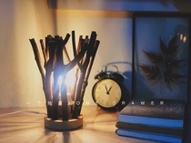 "One Drawer" Original Hand-made Mori Branch Lamp Creative Desk Lamp diy Material Package New Year's Festival Gift