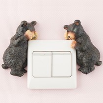 Switch patch decorative wall sticker protective sleeve socket rims 3d stereo home creative bedroom modern Nordic style
