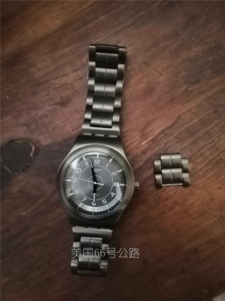 Швейцарские наручные часы 代购swatch斯沃琪瑞士自动机械男表时尚休闲灰色表盘背透手表男y