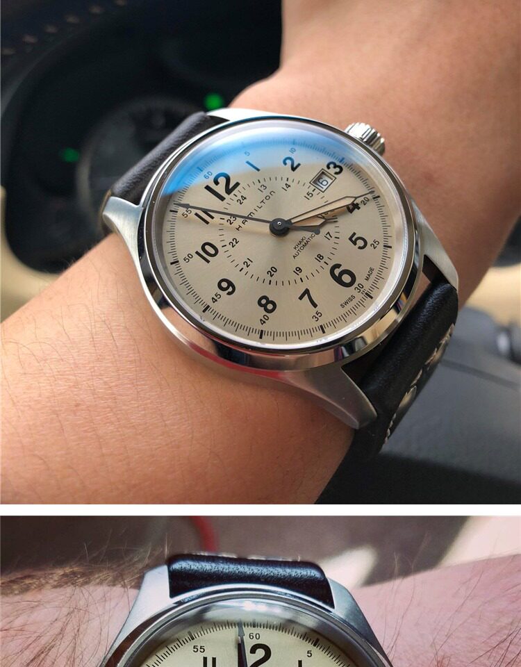 Швейцарские наручные часы hamilton汉密尔顿khaki field自动机械男表复古瑞士腕表h70595523