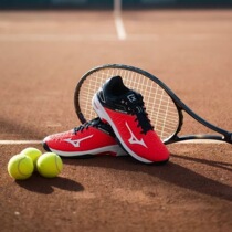 Mizuno Mizuno player match tennis shoes mens and womens wear-resistant breathable sports shoes wave black technology shock absorption