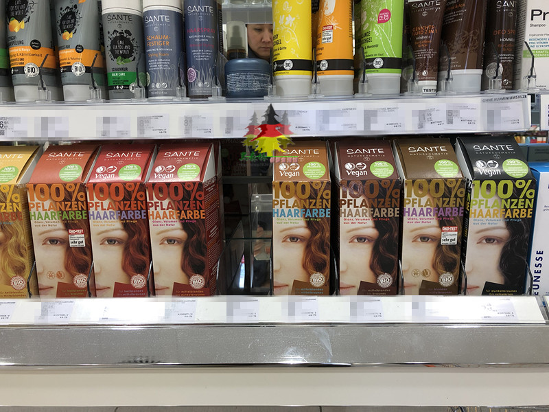 German direct purchase of Sante 100 % natural organic plant hair dye shampoo without ammonia safety and damage