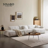 Современный диван с пухом, сливочный модуль, ткань, из хлопка и льна