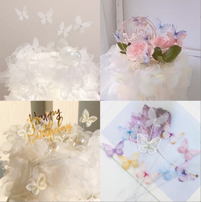 Shiny Pink Black Suit Ballet Skirt Series Acrylic Small Cake Inserts plug-in Cake Decoration