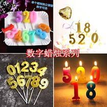 Kunming Tianyou Bake Decoration Baking Tool Color Digital Birthday Candle Pat with a message indicating the number a few