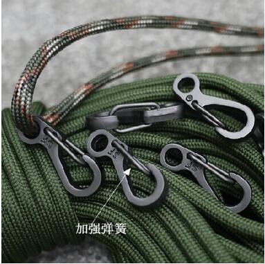 Metal mini buckle spring hanging buckle Quick hanging umbrella rope buckle Key ring hook accessories Outdoor tactical EDC equipment