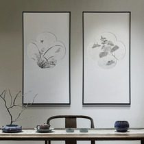 Flower and grass pastoral creative plum blossom modeling vertical new Chinese decorative painting ink plum orchid bamboo chrysanthemum hanging painting