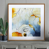 Blooming decorative painting living room sofa background wall high-end atmospheric restaurant simple beauty luxury style crystal porcelain hanging painting