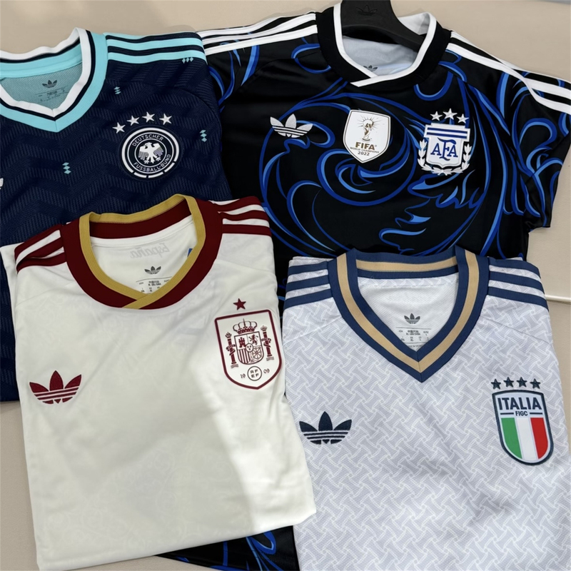 Adidas Trefoil 26 World Cup Argentina Germany Spain Short-Sleeved Jersey Jm8395 Jn2074 Adidas Trefoil 26 World Cup Argentina Germany Spain Short-Sleeved Jersey Jm8395 Jn2074