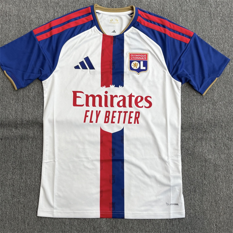 Adidas Lyon 26-27 Season Home Fan Version Quick-Drying Short-Sleeved Jersey Kx0705 Adidas Lyon 26-27 Season Home Fan Version Quick-Drying Short-Sleeved Jersey Kx0705