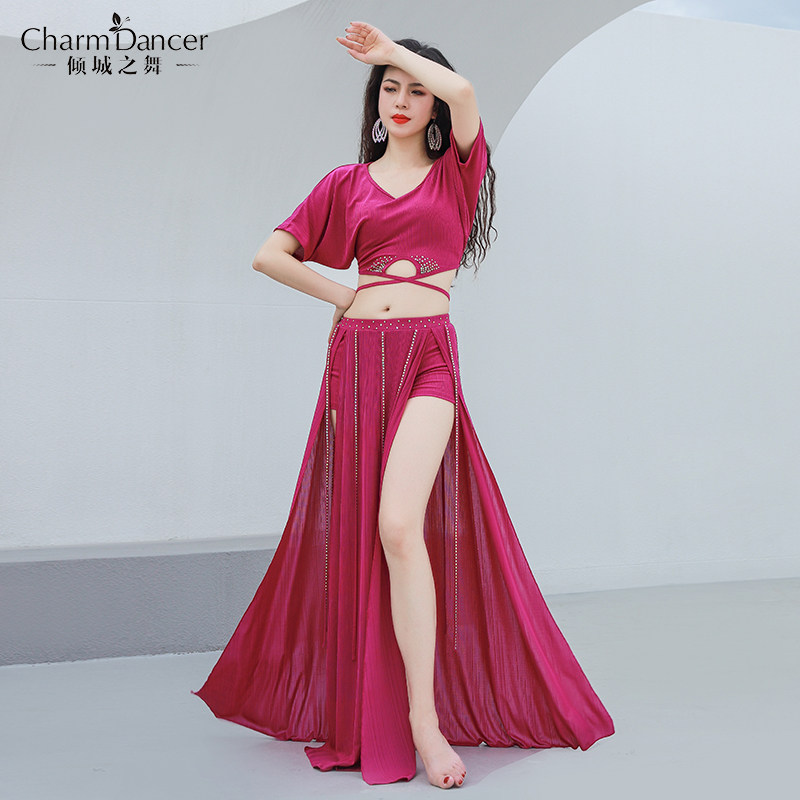 The Dance of the Leaning City Dance New Belly Dancing Skills Suit Small Crowddesign Feel Light And Luxurious to drill the flow Su Bar Exercise Practice Group Clothes