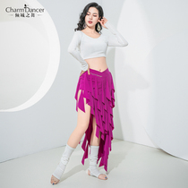 Dance Belly Dance Belly Dance Skills Suit 2024 Spring Summer New Long Sleeve Dynamic Streaming Su Skirt Group Practice Suit