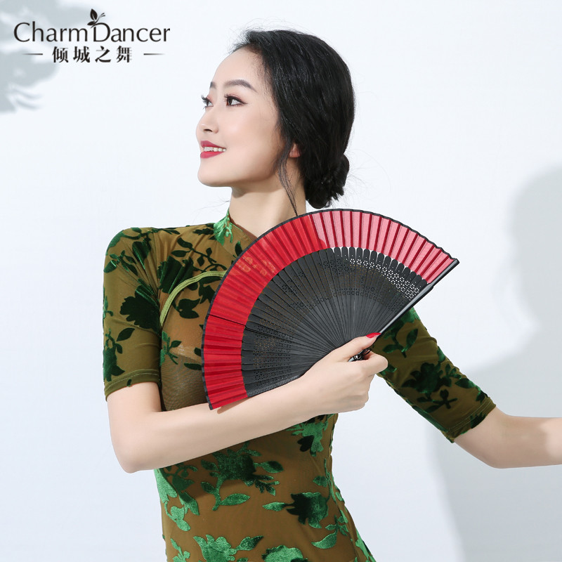 Classical Dance Folding Fan Day Style Ancient Wind Handcrafted Hollowed-out Ancient Wind Flow Su Fan Summer Carry-on Photo Prop Fan
