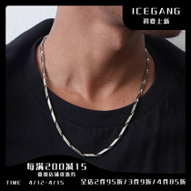ICEGANG Tide Cards New small crowd design Titanium Steel Cuba Necklace Men Hip Hop 100 hitch American hiphop