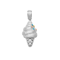 ICEGANG ice cream pendant new hip-hop necklace male tide hiphop full drill zircons European and American streets windins