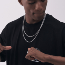 ICEGANG necklace gold and silver twist chain European and American rap hip hop wild trend daily street men and women choker