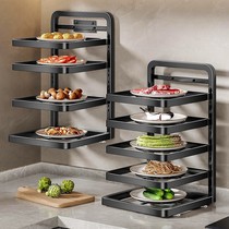 Kitchen Prepared Vegetable Shelving Multifunction dishes Multi-layers Dish Containing Shelf Wall-mounted Folding Countertop Lettul Shelf
