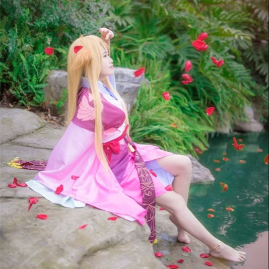 Phát hiện một ít mai mối cos trang phục Tushan Susu cáo đỏ cáo quỷ cosplay tóc giả cổ Hanfu trang phục anime - Cosplay