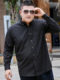 Autumn and winter men's casual long-sleeved shirts for fat men plus fat plus size business fat men loose plus velvet thickened white shirts