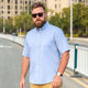 Fat man's oversized short-sleeved shirt men's plus size plus size business casual fat man's pure cotton extra large oxford shirt