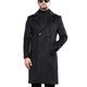 European and American Plus-Size Middle-Aged Men's Business Woolen Coat, Mid-Length Casual Cashmere Woolen Overcoat for Dad