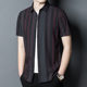 Fashionable Casual Men's Short-Sleeved Shirt for Fat Men, Plus Size, Summer, Young and Middle-Aged, Striped Half-Sleeved Business Shirt