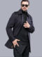 2024 Spring and Autumn Middle-aged Men's Windbreaker Mid-Length Business Casual Loose Fat Dad Lapel Jacket Windproof