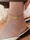 Fortune-Attracting Five Emperors Coin Anklet 2025 New Trendy Copper Coin Good Luck Sexy Anklet 18K Gold Titanium Steel Non-Fading