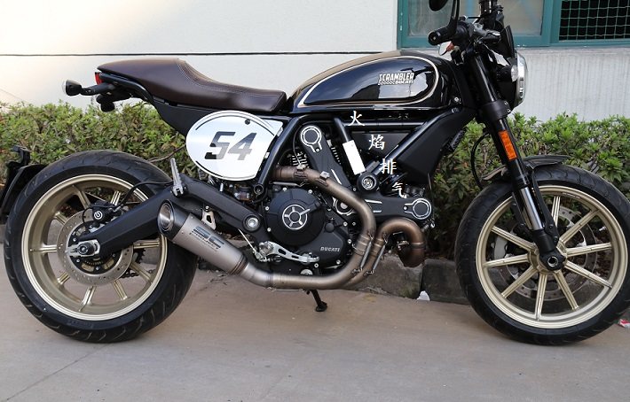 Ducati Scrambler Ducati free monster797 modified exhaust 797 modified titanium front section